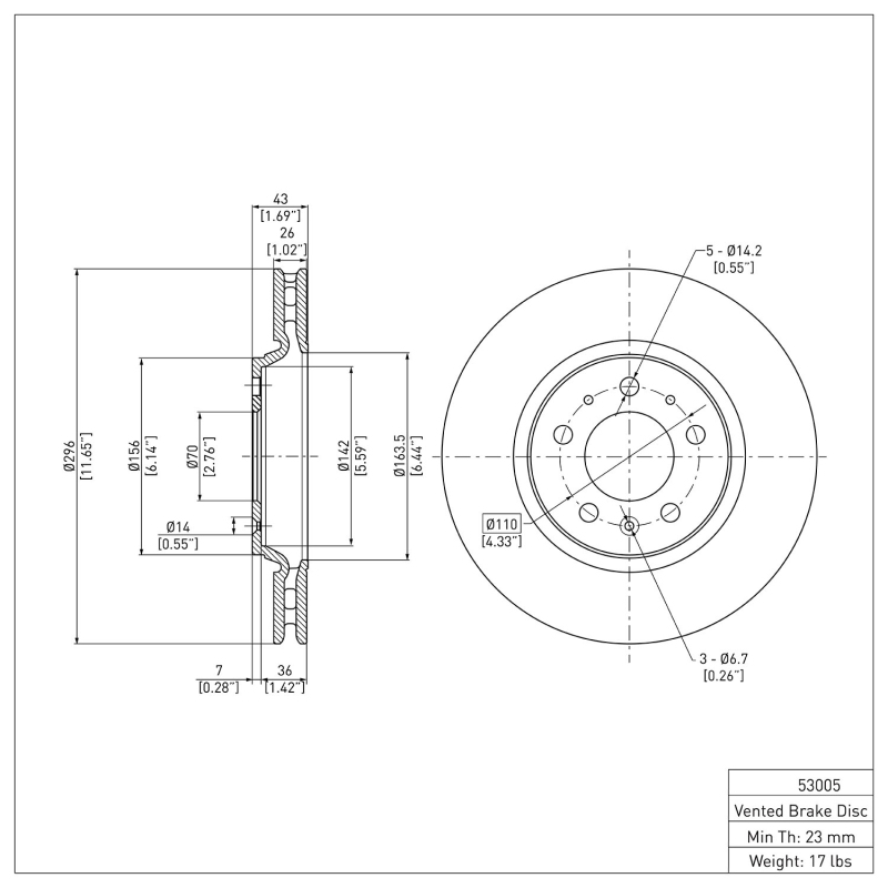 Picture of DFC 06-10 Pontiac Solstice Front GeoSPEC Coated Rotor