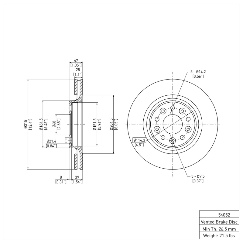 Picture of DFC 05-09 Ford Taurus X Front GeoSPEC Coated Rotor