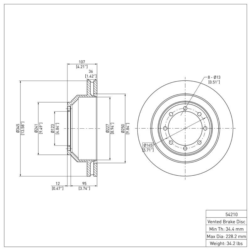Picture of DFC 08-19 Ford E-350 Super Duty Rear GeoSPEC Coated Rotor