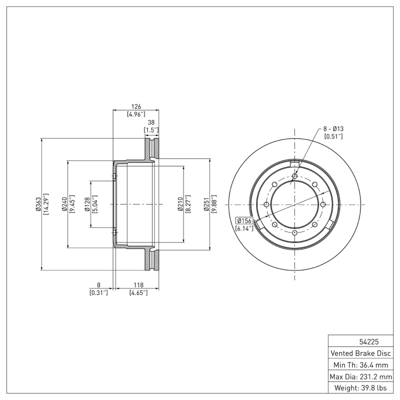 Picture of DFC 11-22 Ford F-350 Super Duty 4WD Rear GeoSPEC Coated Rotor