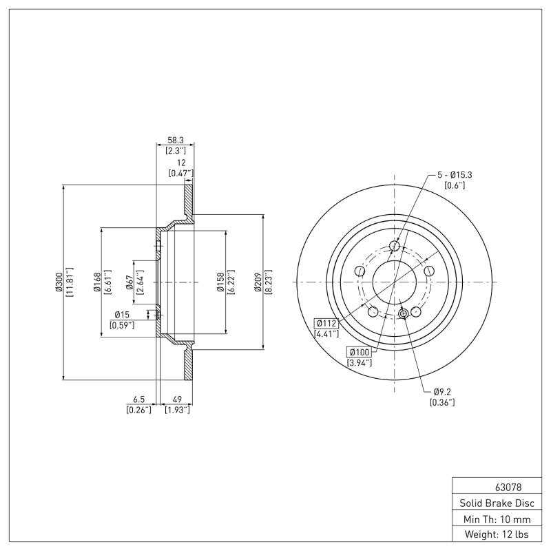 Picture of DFC 07-13 Mercedes-Benz S400 (USA) Rear GeoSPEC Coated Rotor