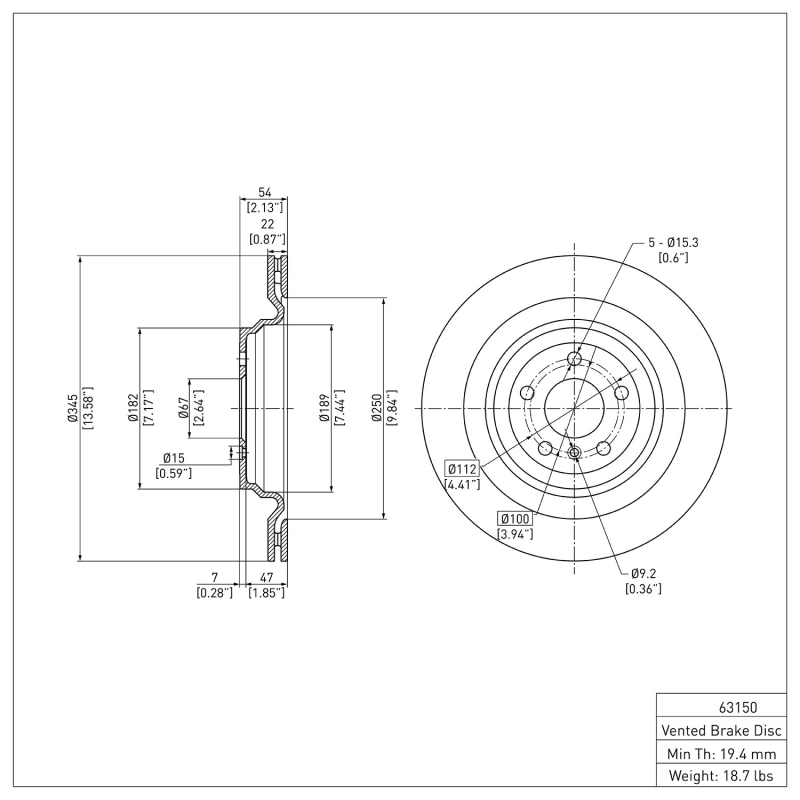 Picture of DFC 13-19 Mercedes-Benz GL350 Rear GeoSPEC Coated Rotor