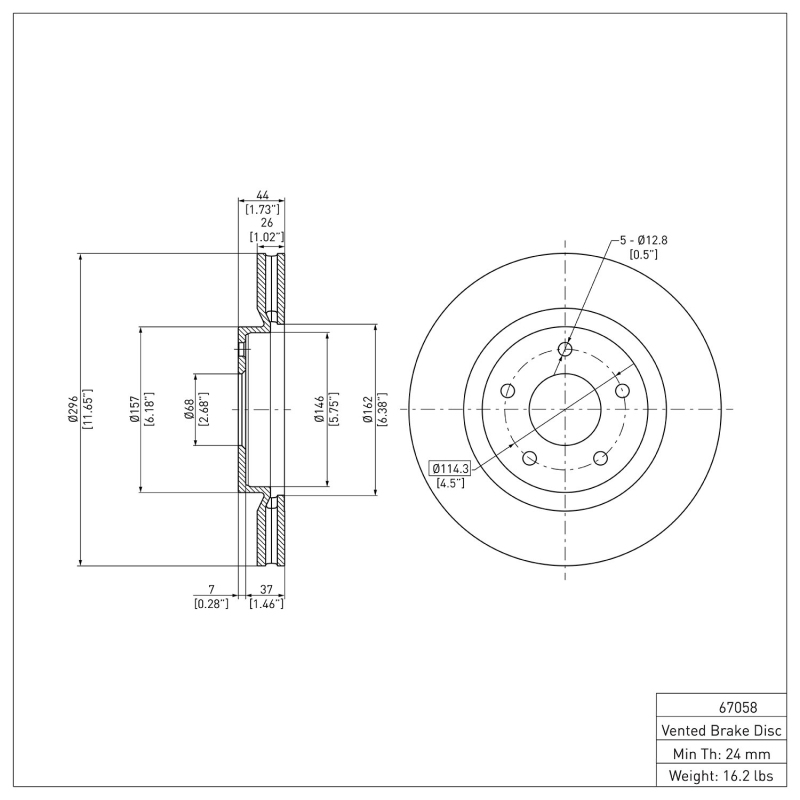 Picture of DFC 07-15 Nissan Rogue Front GeoSPEC Coated Rotor