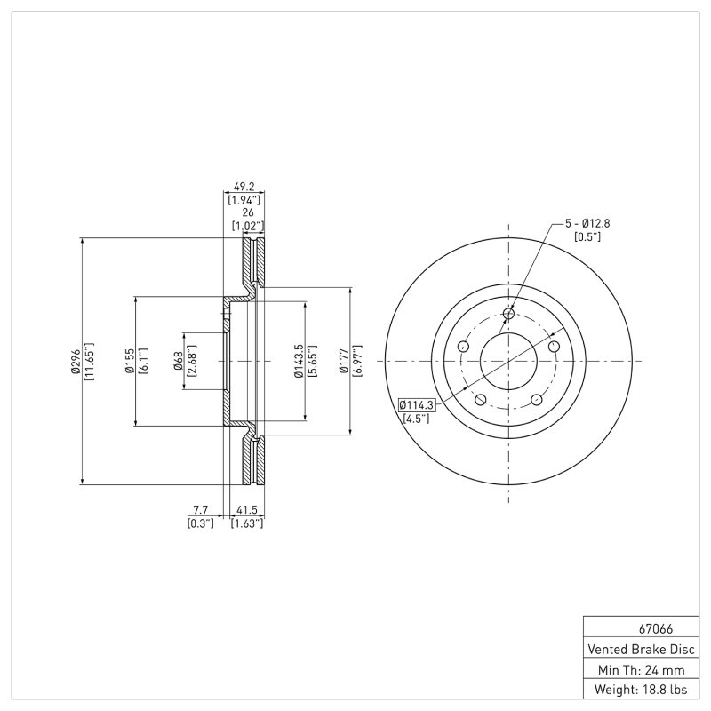 Picture of DFC 13-25 Nissan Altima Front GeoSPEC Coated Rotor