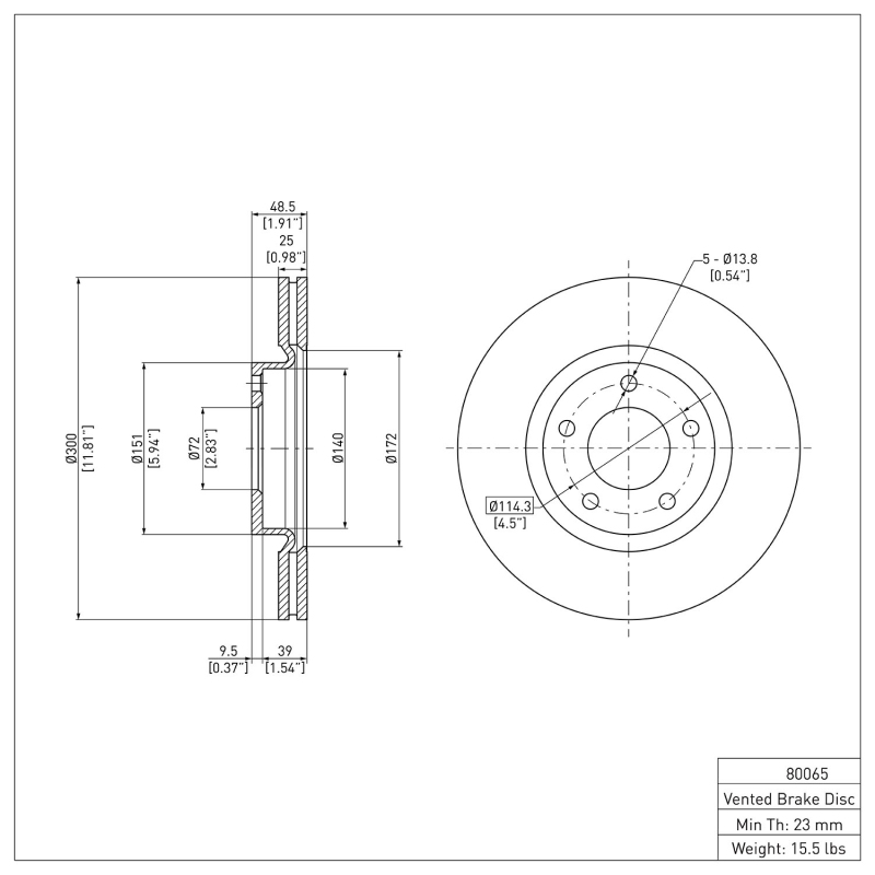 Picture of DFC 04-15 Mazda 5 Front GeoSPEC Coated Rotor