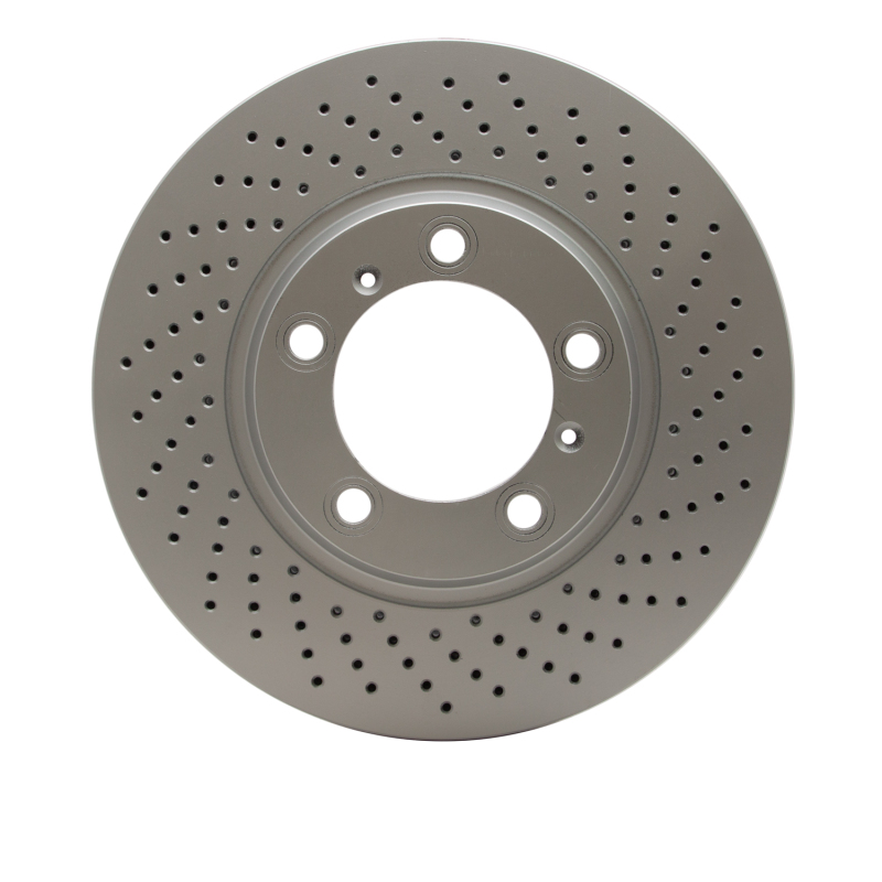 Picture of DFC 99-23 Porsche 718 Cayman Right Front Drilled GeoSPEC Coated Rotor