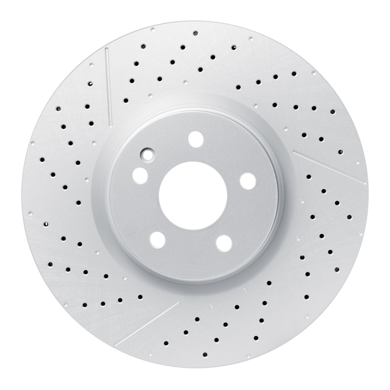 Picture of DFC 14-19 Mercedes-Benz CLA45 AMG Front Drilled GeoSPEC Coated Rotor and Slotted