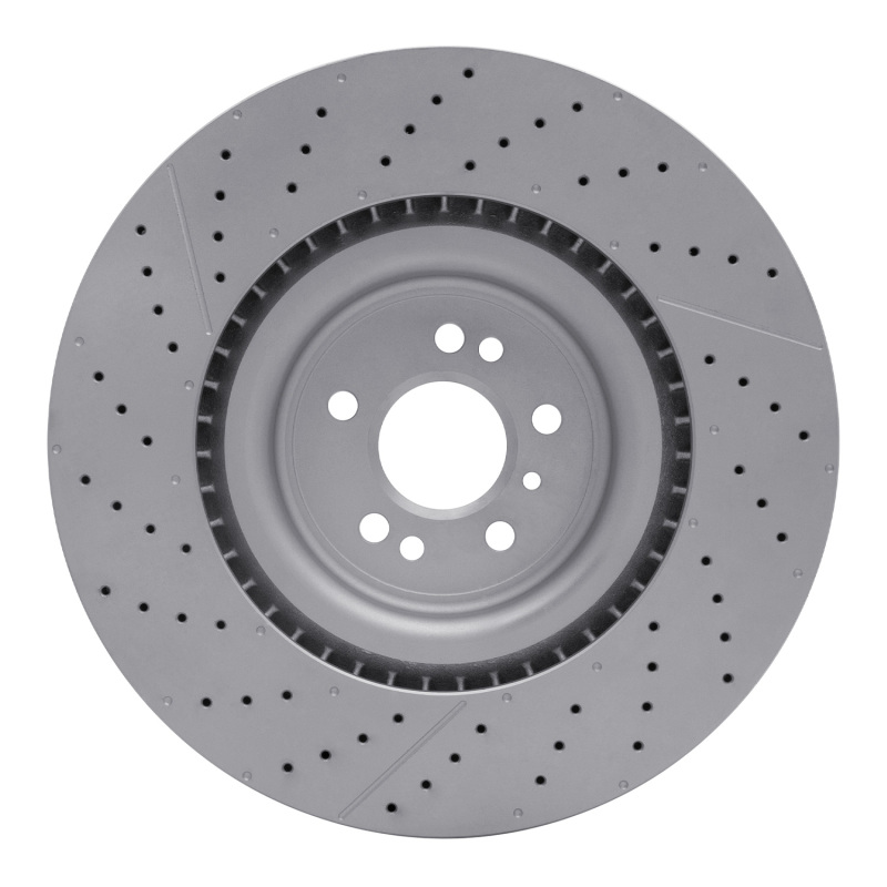 Picture of DFC 12-19 Mercedes-Benz GLE63 AMG Front Drilled GeoSPEC Coated Rotor and Slotted