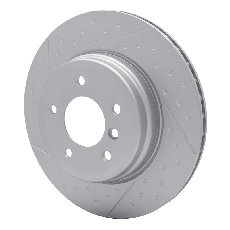 Picture of DFC 06-13 BMW 330i Rear GeoSPEC Coated Rotor - Dimpled and Slotted