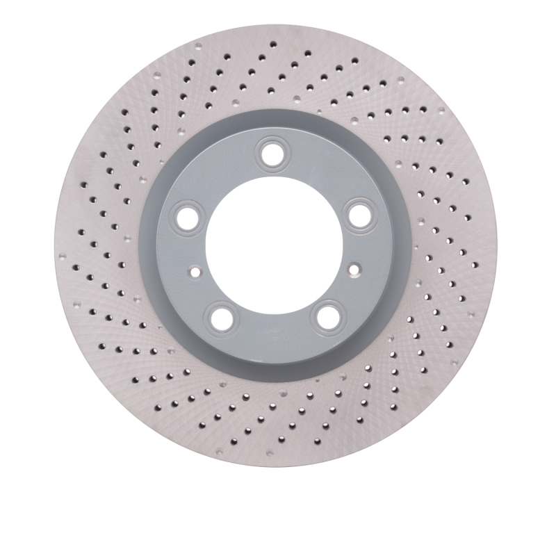 Picture of DFC 09-23 Porsche Cayman Left Front Drilled Hi-Carbon Alloy Geomet Coated Rotor