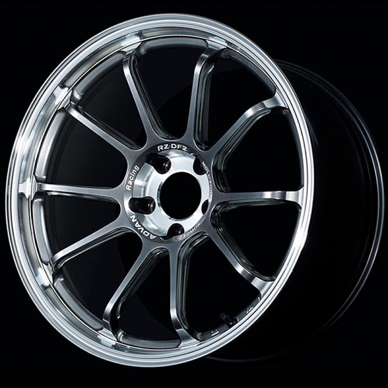 Picture of Advan RZ-DF2 Porsche 20x9.0 / +45 ET / 5x130 / 71.6mm Bore / Diamond Cut and Hyper Platinum Black