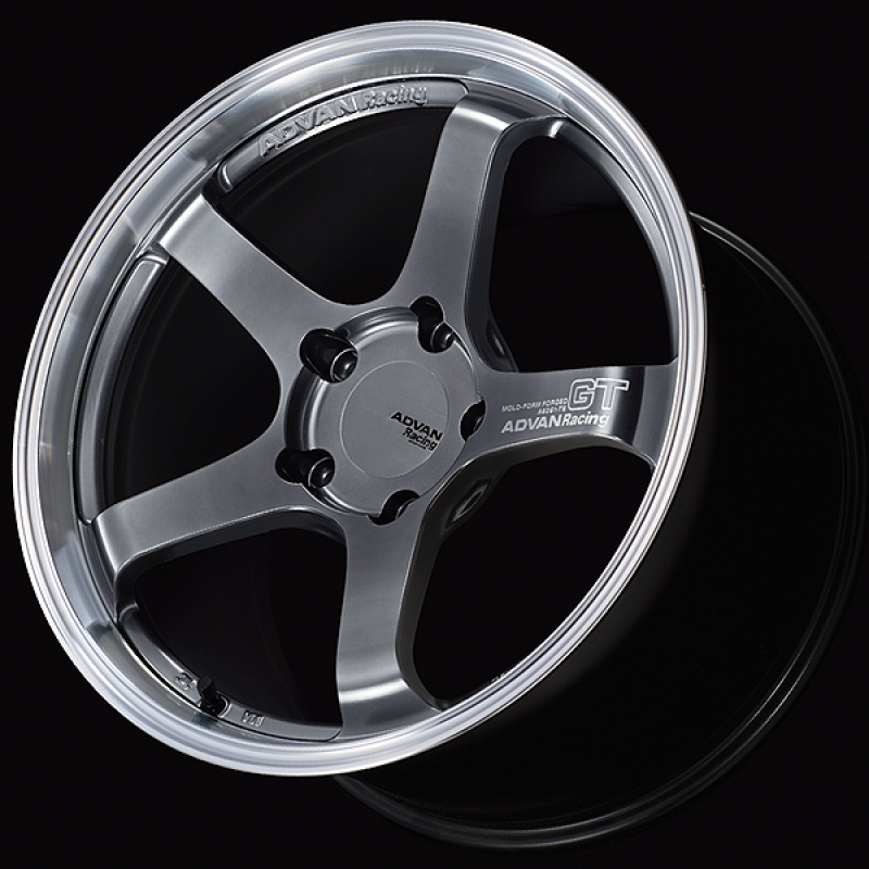 Picture of Advan GT for Porsche 18x10.5 / +45 Off / 5x130 / 71.6mm Bore / Machining and Hyper Platinum Black