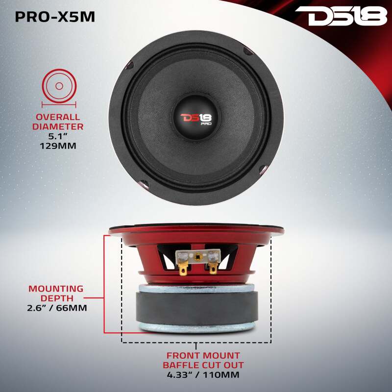 Picture of DS18 5.25in 150 Watts RMS 8 ohm Mid-Range Loudspeaker