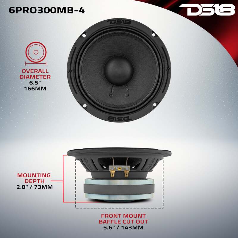 Picture of DS18 6.5in 150 Watts RMS 4 ohm Mid-Bass Loudspeaker