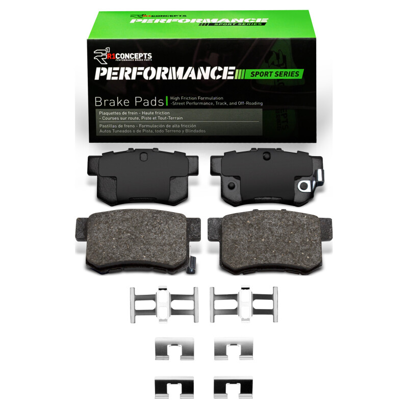Picture of R1 1987-2022 Acura TSX Rear R1 Performance Sport Pads & Hardware Kit