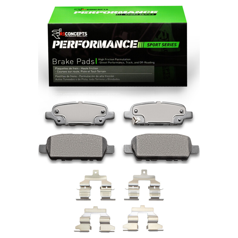 Picture of R1 2002-2025 Nissan Maxima Rear R1 Performance Sport Pads & Hardware Kit