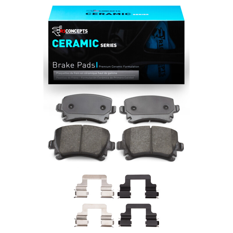 Picture of R1 2006-2021 Audi TT Quattro Rear R1 Ceramic Pads & Hardware Kit