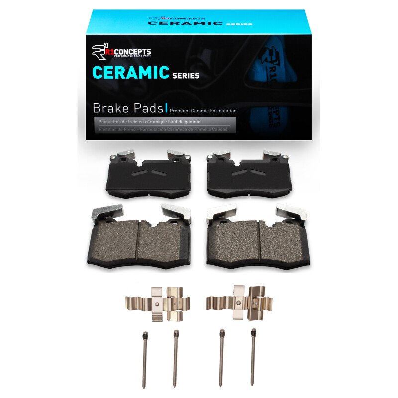 Picture of R1 2009-2014 Mini Cooper (Excl Clubman) Front R1 Ceramic Pads & Hardware Kit