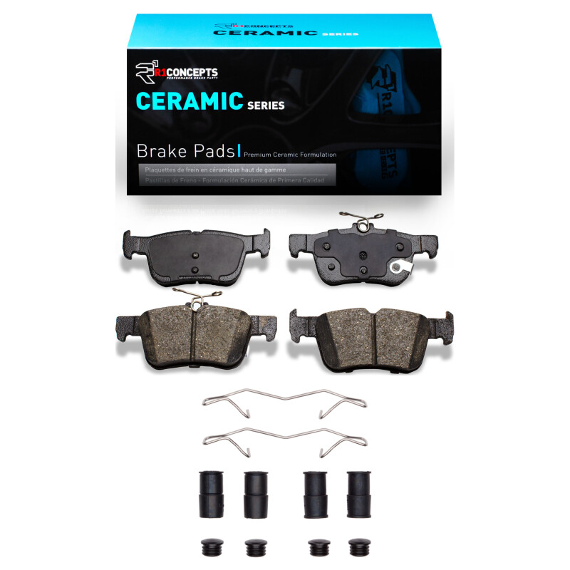 Picture of R1 2013-2024 Ford Special SERVICE POLICE Sedan Rear R1 Ceramic Pads & Hardware Kit