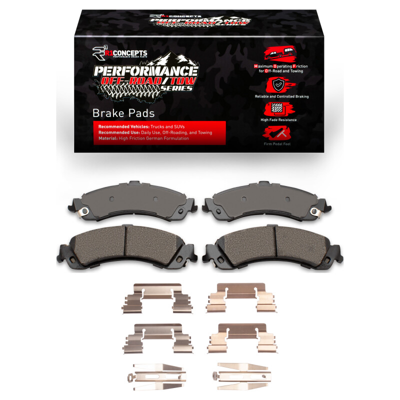 Picture of R1 2000-2006 Cadillac Escalade ESV Rear Performance Off-Road/Tow Brake Pads & Hardware Kit