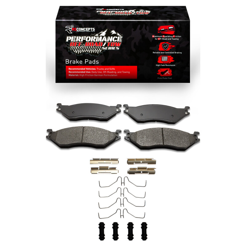 Picture of R1 2004-2020 Coachmen Aurora Front/Rear Performance Off-Road/Tow Brake Pads & Hardware Kit