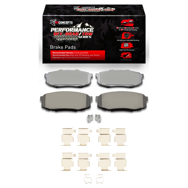 Picture of R1 2007-2022 Lexus LX570 Rear Performance Off-Road/Tow Brake Pads & Hardware Kit