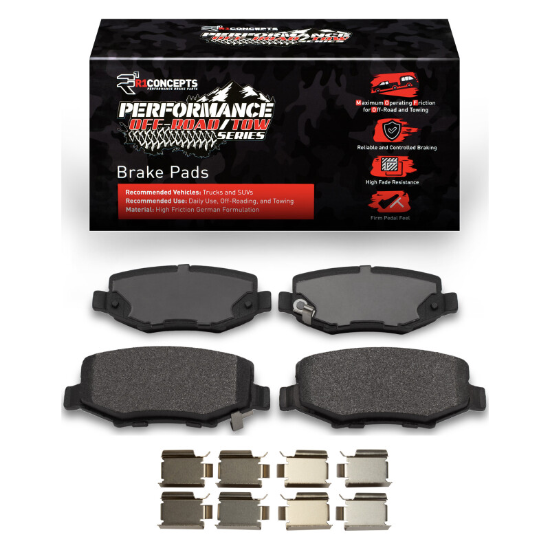 Picture of R1 2007-2018 Dodge Nitro Rear Performance Off-Road/Tow Brake Pads & Hardware Kit