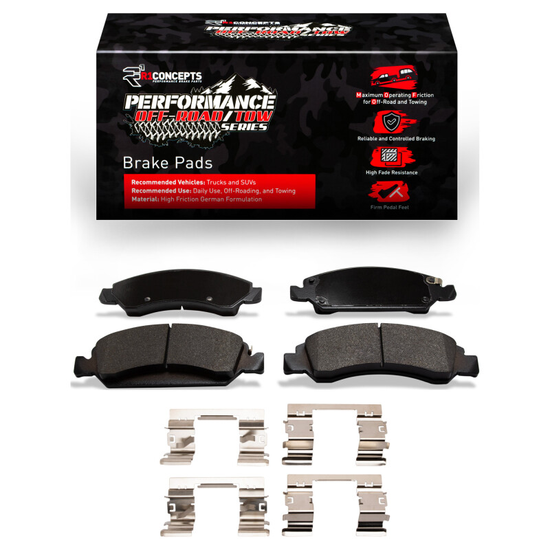 Picture of R1 2005-2020 Cadillac Escalade ESV Front Performance Off-Road/Tow Brake Pads & Hardware Kit