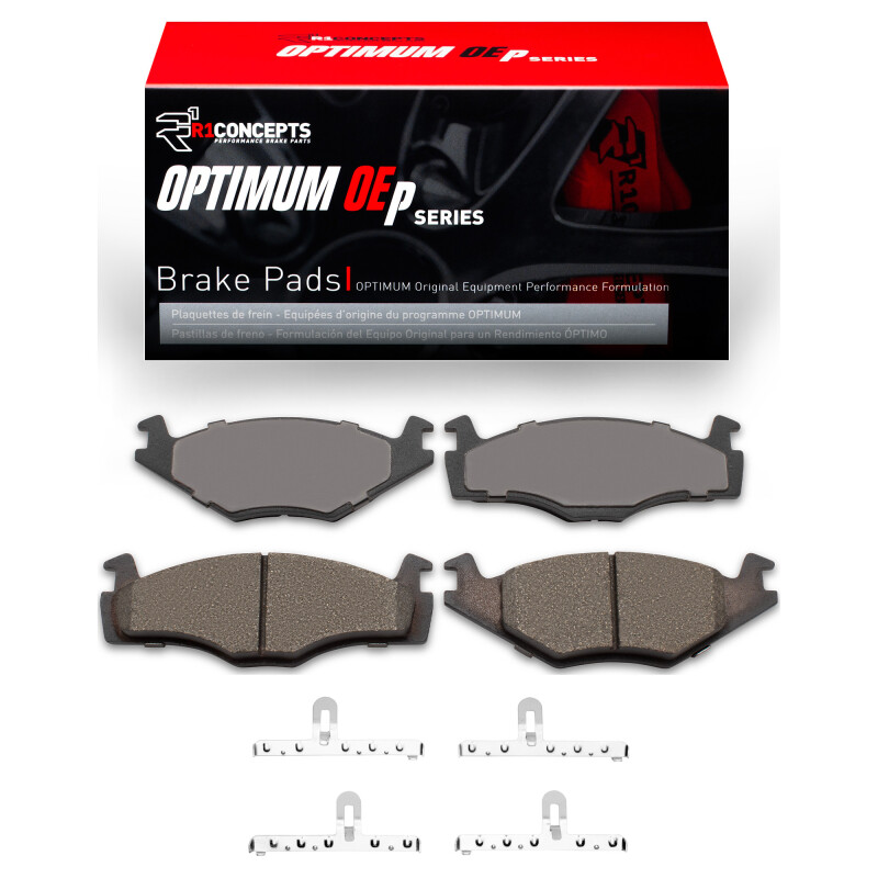 Picture of R1 1984-1993 Volkswagen Rabbit Convertible Front R1 Optimum OE Pads & Hardware Kit