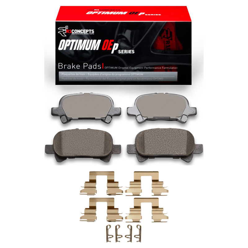 Picture of R1 2002-2008 Toyota AVALON Rear R1 Optimum OE Pads & Hardware Kit