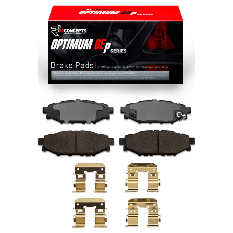 Picture of R1 08-21 Subaru WRX Rear R1 Optimum OE Pads & Hardware Kit