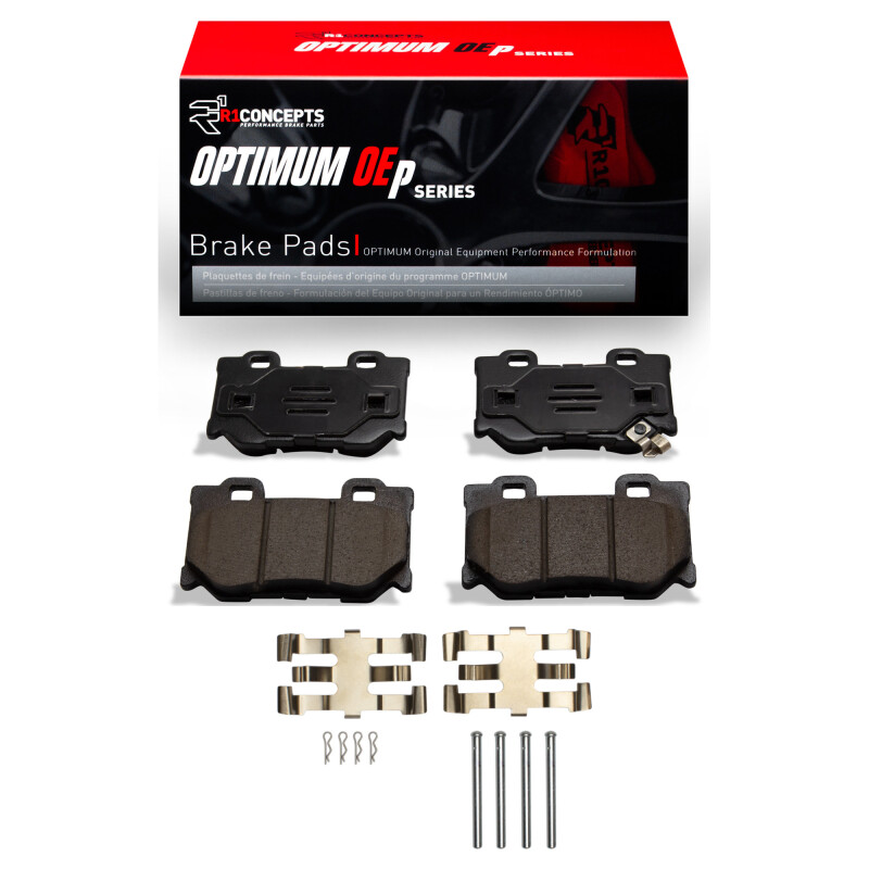 Picture of R1 2008-2025 Infiniti FX50 Rear R1 Optimum OE Pads & Hardware Kit