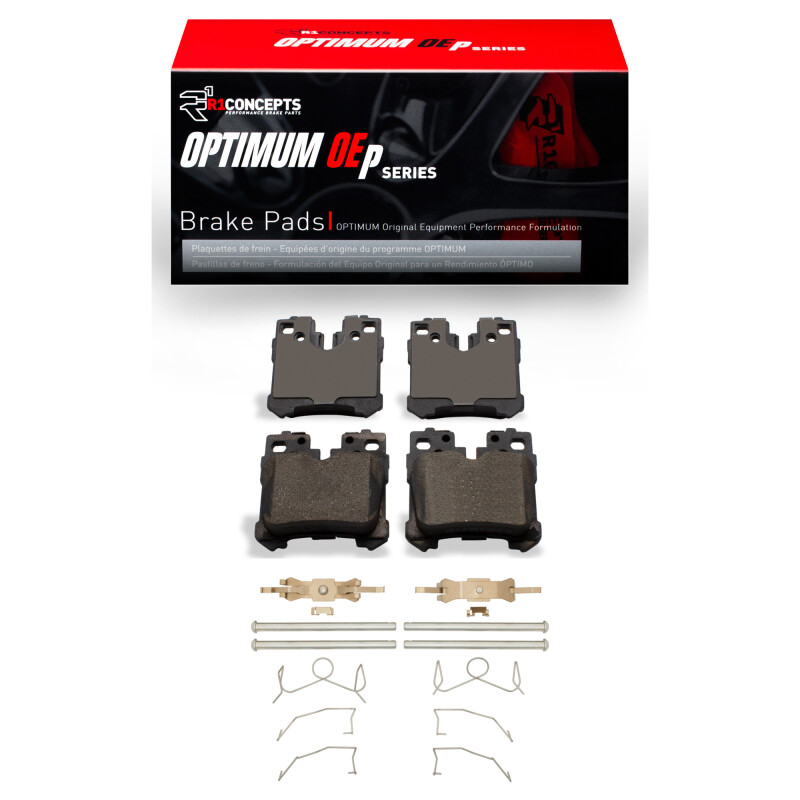 Picture of R1 2018-2025 Lexus LS500h Rear R1 Optimum OE Pads & Hardware Kit