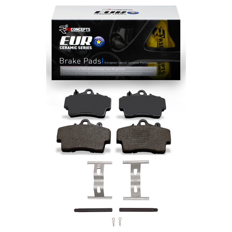 Picture of R1 1997-2008 Porsche Cayman Front R1 Euro Ceramic Pads & Hardware Kit