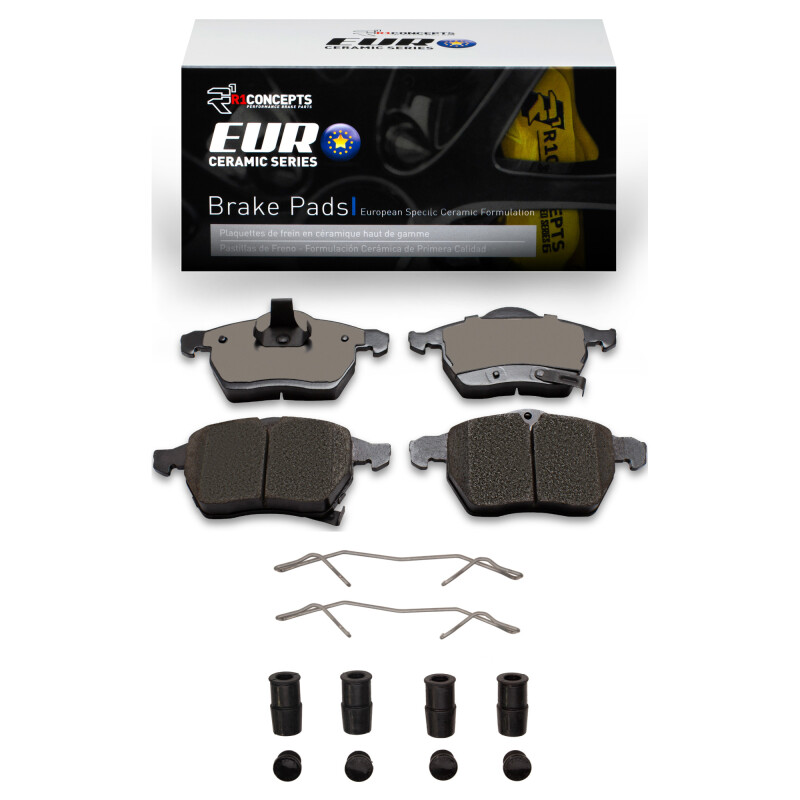 Picture of R1 1997-2010 Saab 900 Front R1 Euro Ceramic Pads & Hardware Kit