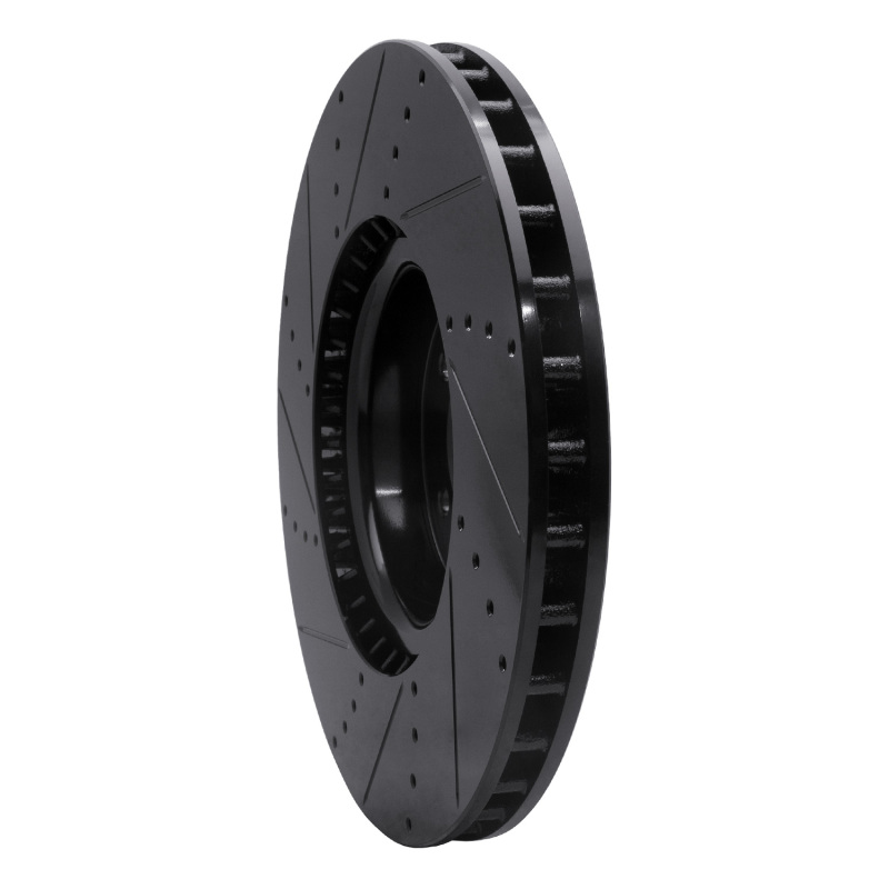 Picture of R1 2010-2017 Land Rover Range Rover Sport Front Right Drilled & Slotted Black Brake Rotor