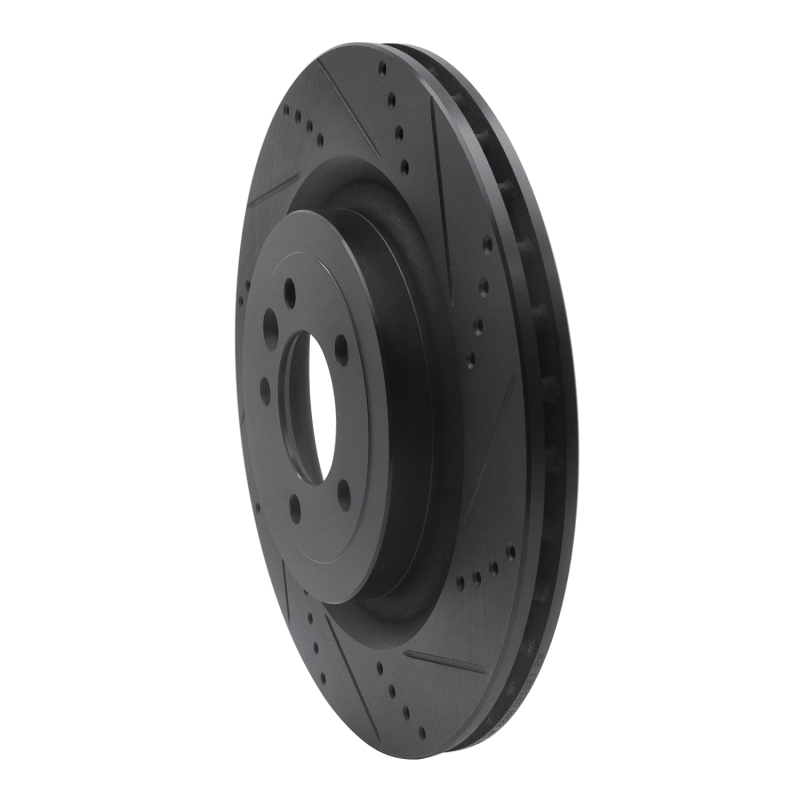 Picture of R1 2013-2025 Land Rover Defender 110 Rear Right Drilled & Slotted Black Brake Rotor