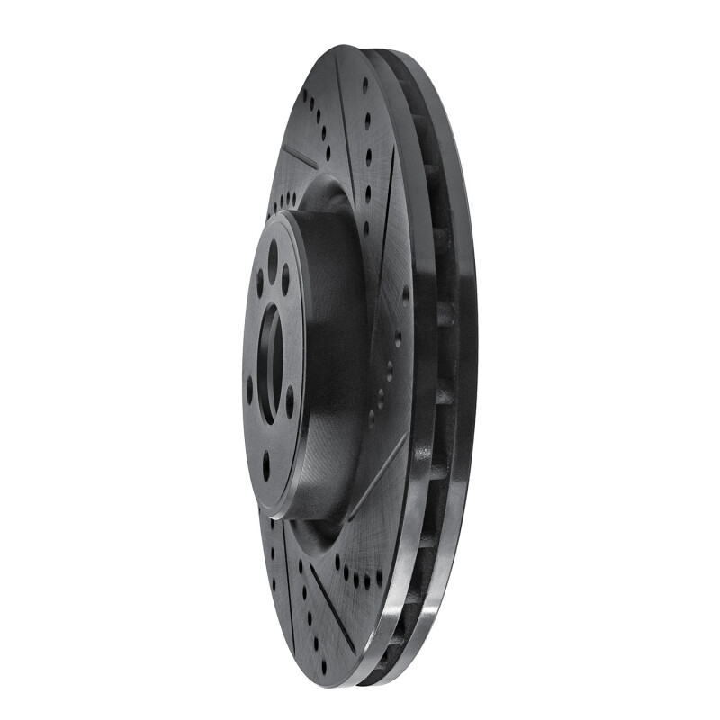 Picture of R1 2007-2016 Volvo S60 Front Right Drilled & Slotted Black Brake Rotor