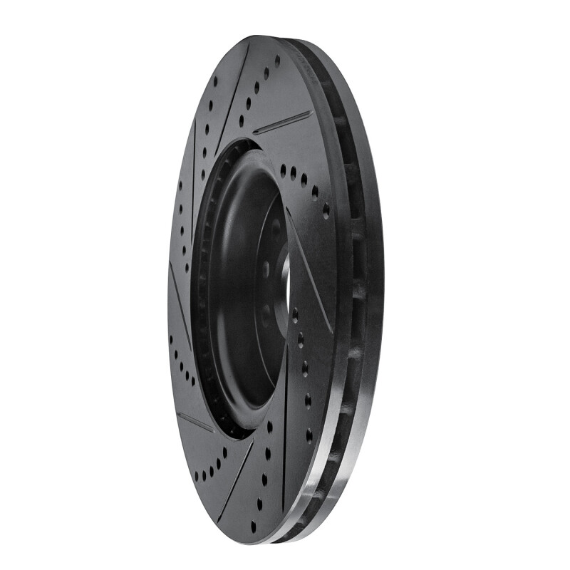 Picture of R1 2007-2016 Volvo S60 Front Right Drilled & Slotted Black Brake Rotor