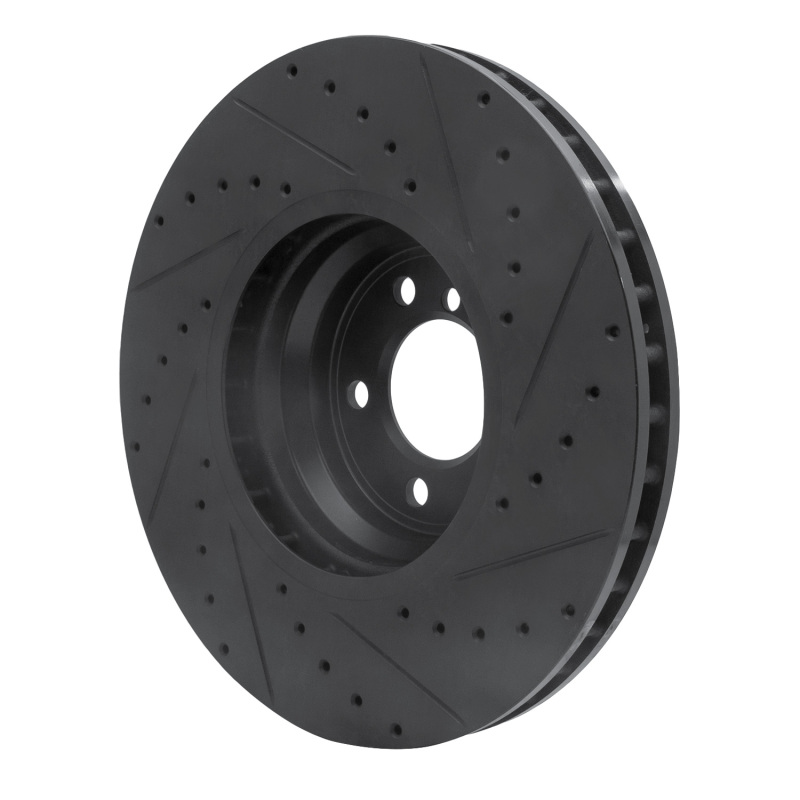 Picture of R1 2007-2008 BMW ALPINA B7 Front Left Drilled & Slotted Black Brake Rotor