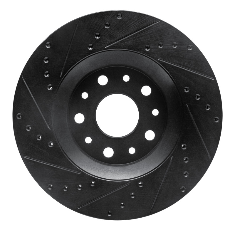 Picture of R1 2002-2018 Dodge Sprinter 2500 Rear Right Drilled & Slotted Black Brake Rotor