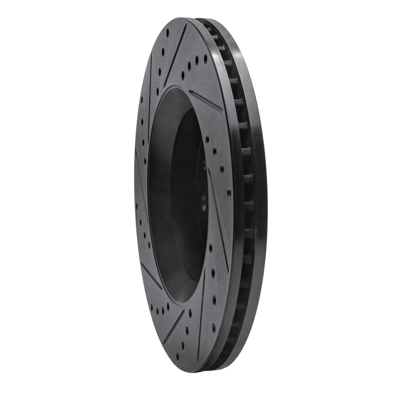 Picture of R1 2002-2018 Dodge Sprinter 2500 Rear Right Drilled & Slotted Black Brake Rotor