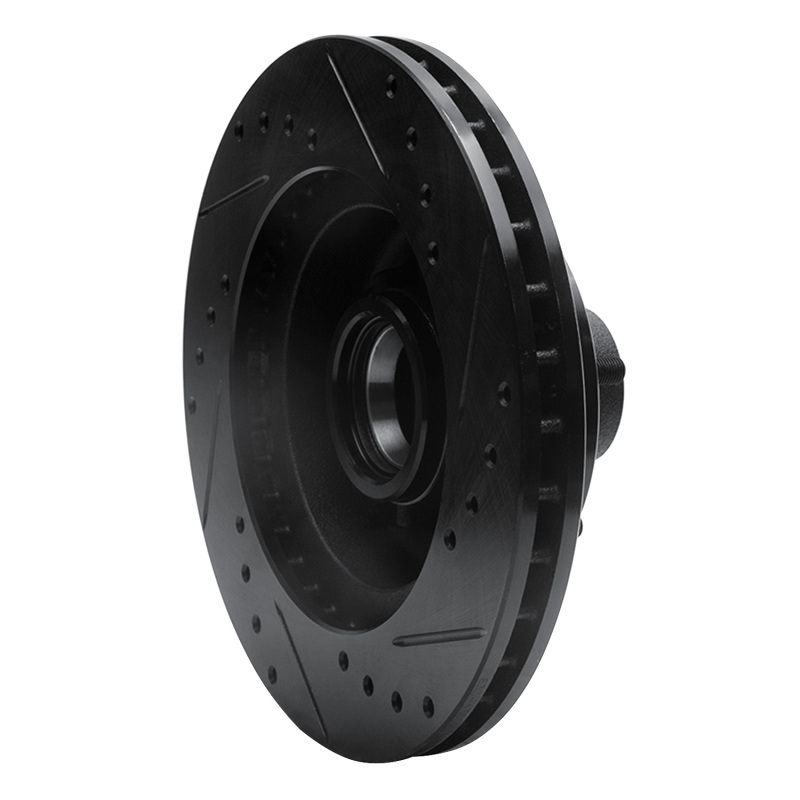 Picture of R1 1978-1990 Buick Estate Wagon Front Left Drilled & Slotted Black Brake Rotor