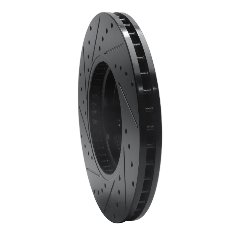 Picture of R1 2008-2014 Cadillac CTS Front Right Drilled & Slotted Black Brake Rotor