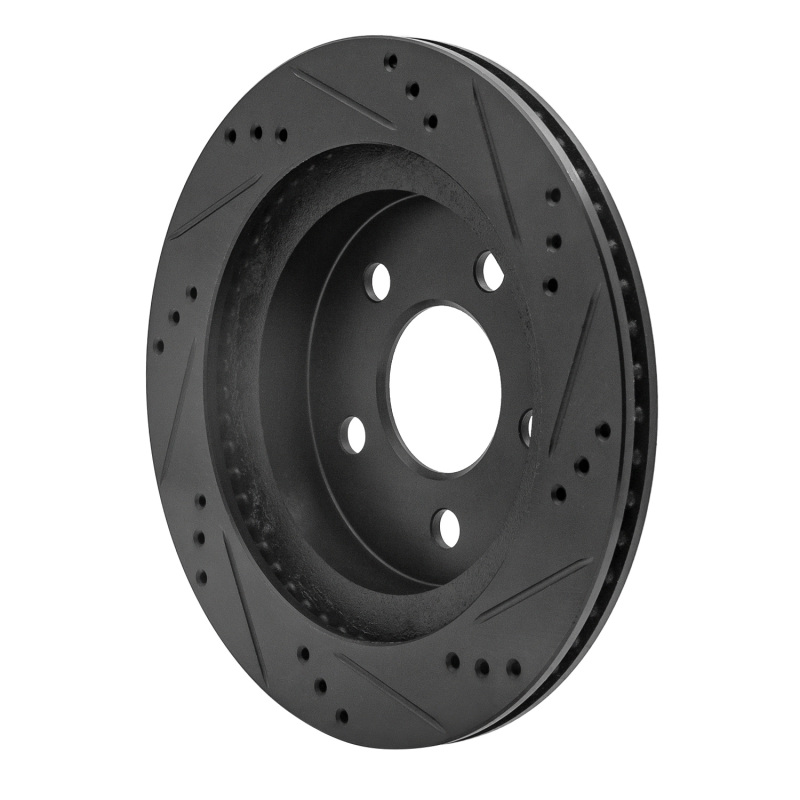 Picture of R1 1993-1997 Chevrolet Camaro Rear Left Drilled & Slotted Black Brake Rotor