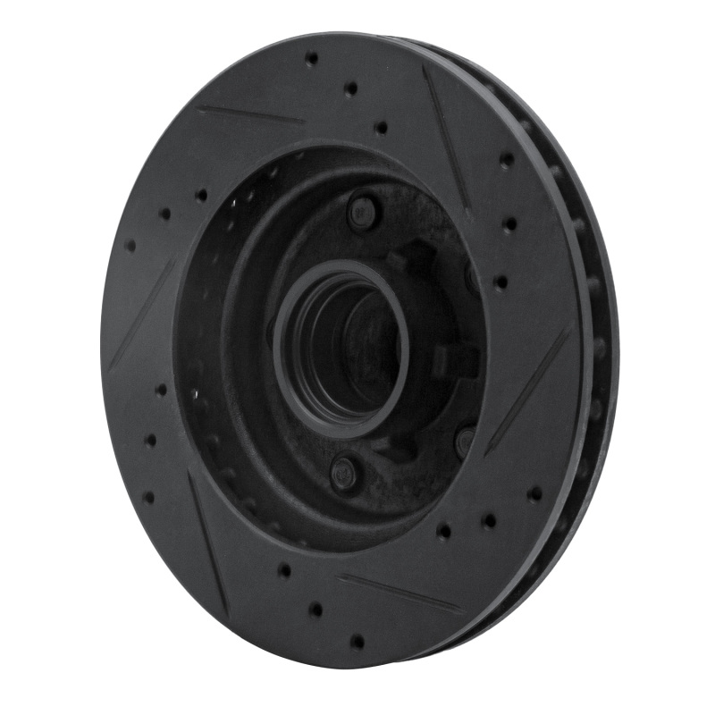 Picture of R1 1982-1995 Buick Regal Front Left Drilled & Slotted Black Brake Rotor