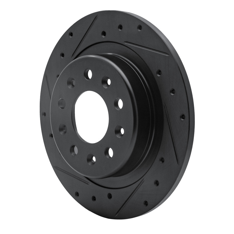 Picture of R1 2016-2025 Buick Envista Rear Left Drilled & Slotted Black Brake Rotor