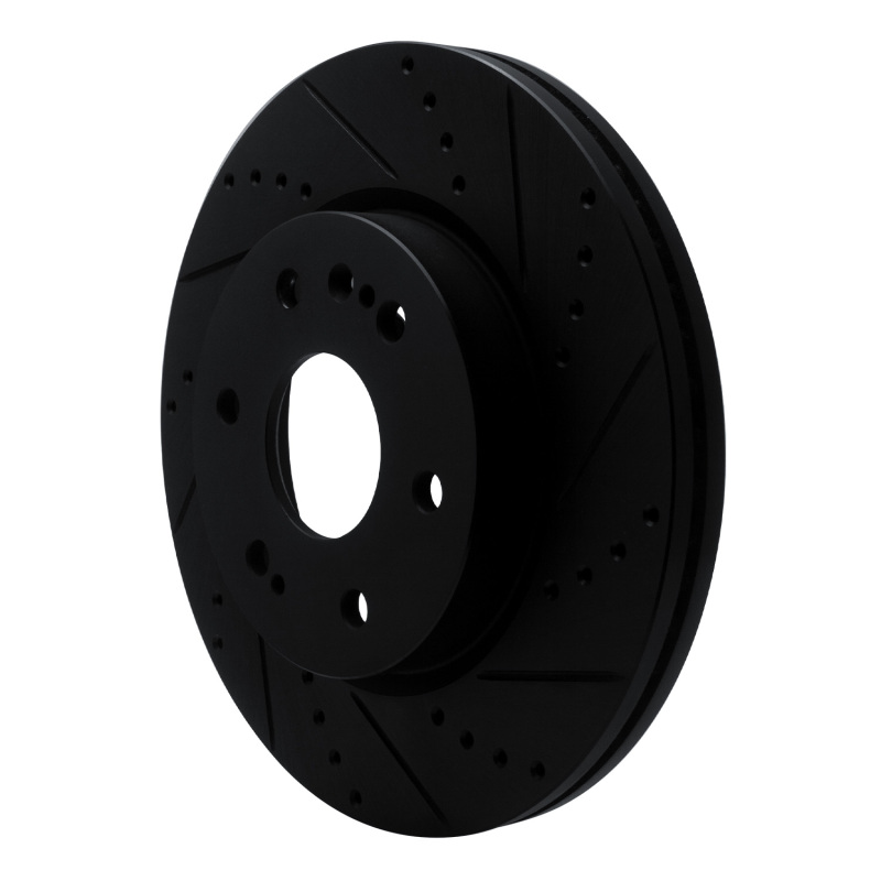Picture of R1 2019-2026 Cadillac Escalade ESV Front Right Drilled & Slotted Black Brake Rotor