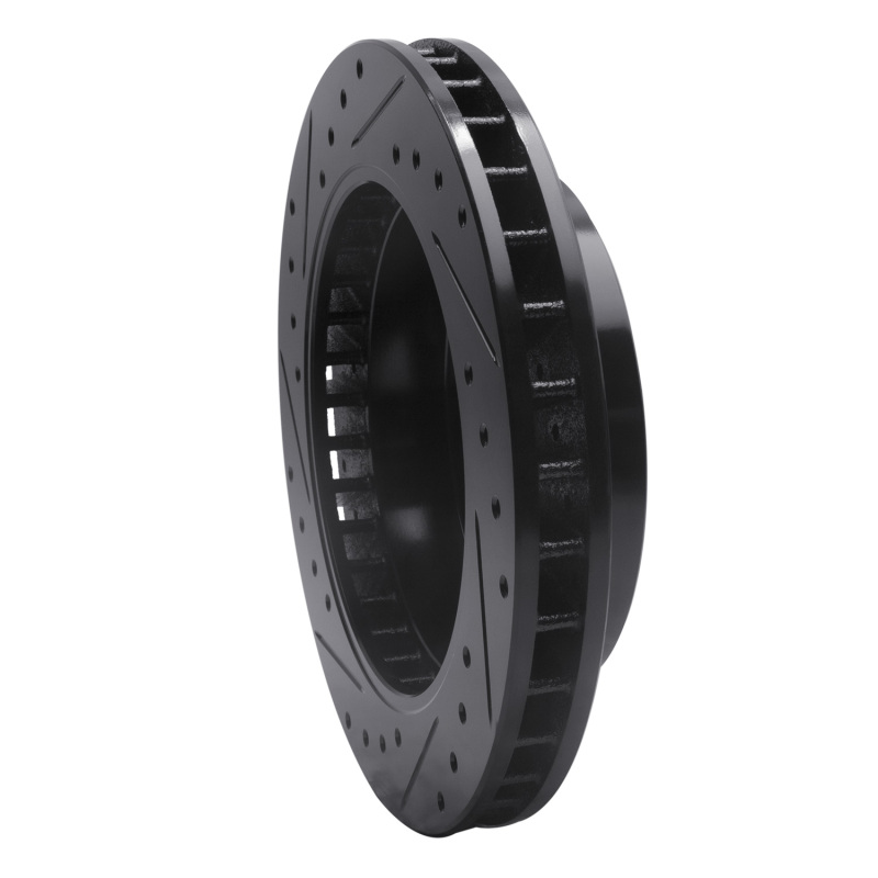 Picture of R1 1988-2000 Cadillac Escalade Front Right Drilled & Slotted Black Brake Rotor