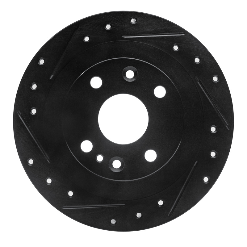 Picture of R1 1990-2003 Ford Escort Rear Left Drilled & Slotted Black Brake Rotor